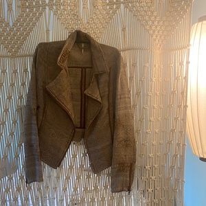 Free people woven jacket. Size 4. Brown